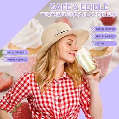 Edible Glitter Spray,2 Colors Iridescent & Iridescent Gold Food Grade Edible Glitter Set for Drink Cake Beverages,Cupcakes,Cake Pops and Cookies Decorating - Image 4