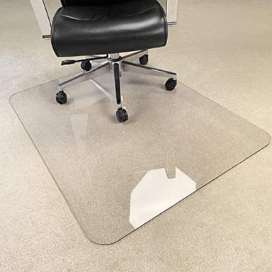 [Upgraded Version] Crystal Clear 1/5" Thick 47" x 35" Heavy Duty Hard Chair Mat, Can be Used on Carpet or Hard Floor - Image 1