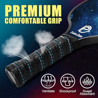 DULCE DOM Pickleball Paddles, USAPA Approved Set with 4 Premium Wood Balls and Bag, Rackets Gifts for Beginners & Pros, Women Men - Image 3