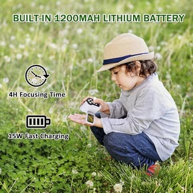 Barchrons Microscope for Kids, 1000X Handheld Kids Microscope with 6 Adjustable LED Lights, Easter Gifts for Kids Ages 8-12, 32G SD Card Included-White - Image 5