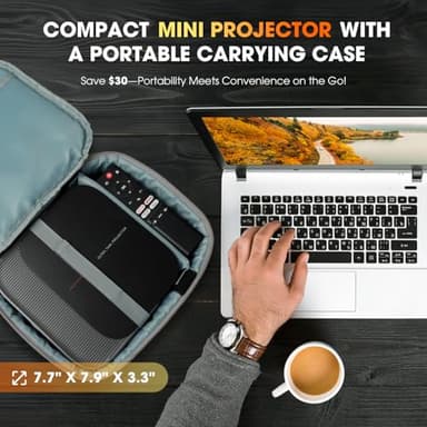 [2025 Netflix-Licensed | 386+ Built-in Apps] DBPOWER E2 Smart Projector with WiFi and Bluetooth, Mini Projector 4K Support with Netflix, Youtube, Disney+, Hulu, Max, Crunchyroll w Portable Case - Image 8