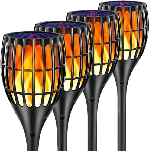 Solar Lights Outdoor 99 LED Higher & Larger Flickering Flame Solar Torch Light 43" Waterproof Outdoor Lighting Solar Powered Pathway Lights Christmas Decorations for Garden Patio Yard (Vertical bar) - Image 1