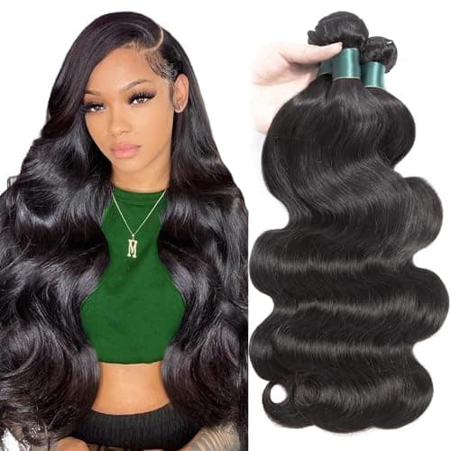 Superfect Brazilian Human Hair Bundles 18 20 22 Inch Body Wave 12A Grade 100% Unprocessed Virgin Hair Weave 3 Bundle Natural Black Hair Extensions - Image 1