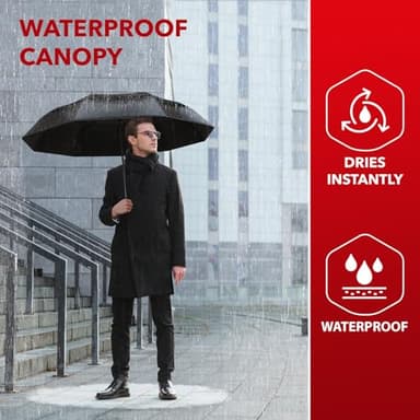 REPEL Windproof Travel Umbrella - Compact & Withstands Winds up to 85MPH, Strongest Premium Auto Folding Umbrella for Rain and Sun - Durable, Light & Portable for Women & Men, Fits Backpack & Cars - Image 7