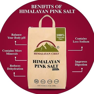 Himalayan Chef Pink Salt Coarse Grain, Salt for Grinder Refill - 5 lbs Bags | 100% Natural Salts, Non-GMO & Gluten Free, Food Grade with Rich of 84 Minerals - Pack of 2 - Image 6