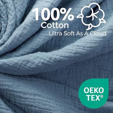 Momcozy Soft & Absorbent Baby Washcloths - 4 Layer Design| Medium Thickness| Premium Cotton for Newborns' Skin-Great for Bathing, Wiping & on-The-go Use, Shower Gift and Essential(5 Pack, 10x10 inch) - Image 4