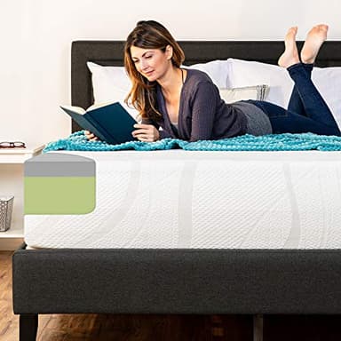 Best Choice Products 12 Inch, Green Tea Charcoal Cooling Gel Memory Foam Mattress, Fiberglass Free, 2-Layer, Breathable - Full, Medium Firm - Image 1