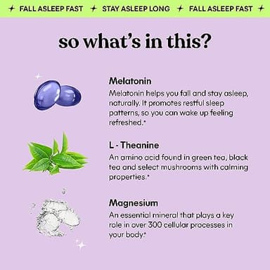 Lemme Sleep Gummies with 5mg Melatonin, Elderberry, Magnesium, L-Theanine, Chamomile and Lavender, Drug-Free Nighttime Sleep Aid, Gluten Free, Gelatin Free, Non GMO, Berry Flavored (60 Count) - Image 3