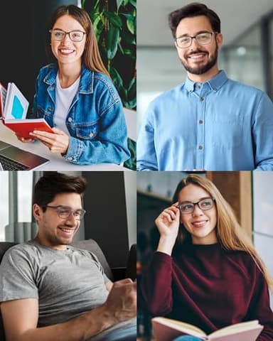 JOLISU 4 Pack Reading Glasses Men Women Spring Hinges Comfortable Glasses for Reading,2.5 - Image 5