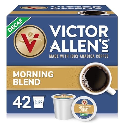 Victor Allen's Coffee Decaf Morning Blend, Light Roast, 42 Count, Single Serve Coffee Pods for Keurig K-Cup Brewers - Image 1