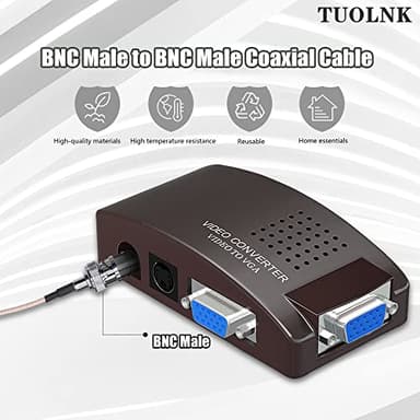 TUOLNK RG316 BNC Coax Cable, Low Loss BNC Male to BNC Male Jumper Cable,3.28ft (1M) 50Ohm BNC Extension Cable for CCTV HD SDI Cable - Image 3