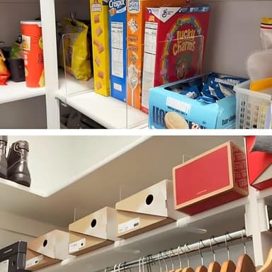 Ginbel Direct 12 Pack Closet Shelf Dividers Organizer Purse Clothes Organization Acrylic Clear Tall Divider Separators for Wood Wire Thick Shelves Kitchen Office Bookshelf Storage Handbags Bag Sweater - Image 8