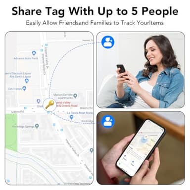 Air Tags-4 Pack, Bluetooth Tracker Works with Apple Find My APP (iOS Only), Keys Finder and Item Locator for Luggage, Backpack, Suitcases, Replaceable Battery, IP67 Waterproof Tracking Tag - Image 6
