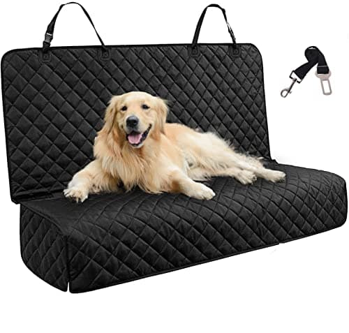 JSTHT Dog Car Seat Covers for Back Seat Waterproof Bench Seat Cover Protector Nonslip Durable Soft Pet Dog Back Seat Cover for Car, Truck, & SUV (Black) - Image 1