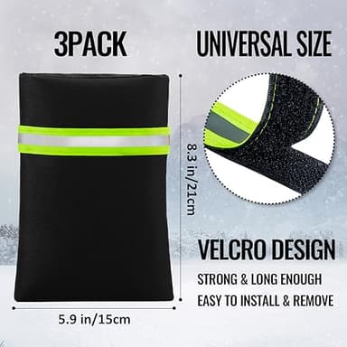 OYOUNGNI Outdoor Faucet Covers for Winter Freeze Protection, Waterproof Thickened Socks, Reusable Insulated Spigot Cover, 8.3" H x 5.9" W, 3 Pack Black - Image 2