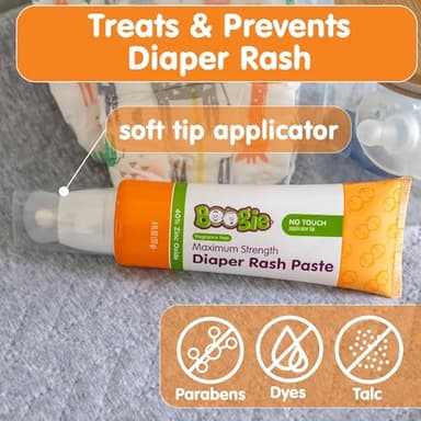 Boogie Diaper Rash Paste, Maximum Strength 40% Zinc Oxide, Mess-Free Applicator, Soothes Baby Bum, Diaper Bag Essential, 4oz - Image 4