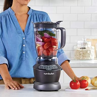 nutribullet Countertop Blender for Shakes, Smoothies, Food Prep, and Frozen Blending, 64 Ounces, 1200 Watt, Dark Gray NBF50400 - Image 9