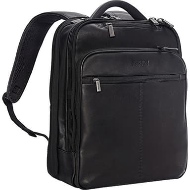Kenneth Cole Reaction Manhattan Messenger Shoulder Satchel Bag, Black, 16" Laptop Backpack - Image 1