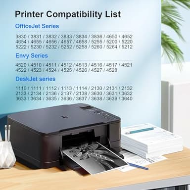 Adoccur 63XL Ink Cartridges Black and Color Replacement for HP Ink 63 Work for OfficeJet 3830 4650 5255 5258 5200 Envy 4520 4512 DeskJet 1112 2130 3630 Printer - Image 2