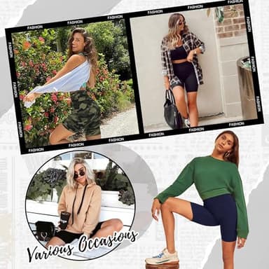 Sundwudu 4 Pack Biker Shorts for Women - 8”/5”/3” High Waist Tummy Control Summer Workout Shorts for Running Yoga Athletic - Image 3