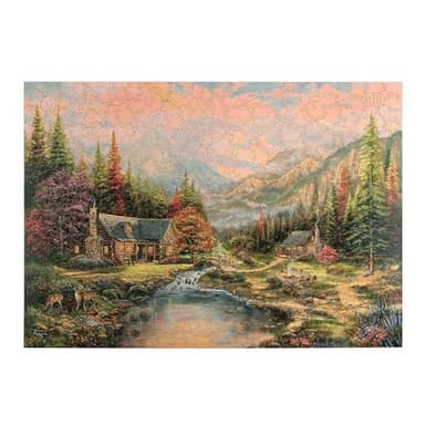 CEACO - Thomas Kinkade - Sierra Paradise Wood Puzzle - Whimsy Cut Jigsaw Pieces - 500 Piece Jigsaw Puzzle - Ages 14 and Up - Image 2