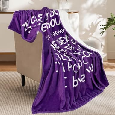 Romantic Gifts for Her, I Love You Blanket, Anniversary, Mothers Day, Fathers Day, Birthday Gifts for Women, Girlfriend, Wife, Soft Throw Blanket Purple 50” x 60'' - Image 6