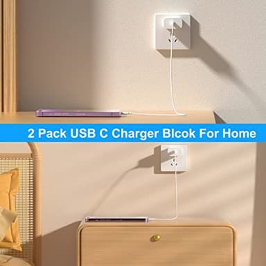USB C Charger Block, 2Pack for iPhone 16 Fast Charging Plug for Apple 20W Type C Power Adapter Plug Box for iPhone 16 15 14 13 12 11 Pro Max XS X XR SE Plus, for iPad USBC Wall Charge Cube Brick - Image 8