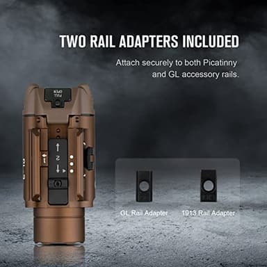 OLIGHT PL-3S Valkyrie 1000 Lumens Compact Weaponlight Rail-Mounted Tactical Light LED with Rail Locating Keys for 1913 Picatinny, GL Style (Black) - Image 5