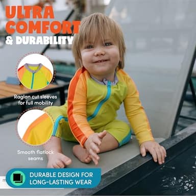 SwimZip Boys' Long-Sleeve UPF 50+ Swimsuit for Baby, Toddler, & Little Boys - Image 6