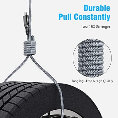 USB A to USB C Cable 10 ft,Type C Charger Cord Fast Charging 10FT 2Pack,for Samsung Galaxy S25 +/Ultra/S24/S23/S22/S21/S20/S10/S9/S8/s7/Note20/10/9/8/Tab S9,for Kindle Fire,USBC Phone Wire - Image 4