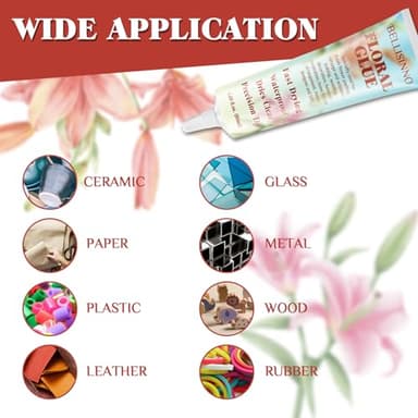 Floral Glue for Fresh Flowers, Waterproof Flower Adhesive for Corsages, Boutonnieres, Wristlets, Wedding Crafts, Fast Drying, Strong Hold Floral Glue for Silk Dried Flowers and Accessories (50ml) - Image 7