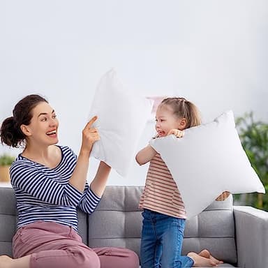 Utopia Bedding Throw Pillows Insert (Pack of 2, White) - 20 x 20 Inches Bed and Couch Pillows - Indoor Decorative Pillow - Image 5