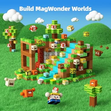 GobiDex 100PCS Magnetic Blocks Kids Building Toys for Boys Girls 3+, Game-Based Build MagWonder with Magnet Construction Toys, STEM Sensory Gift for Birthday (1 inch) - Image 3