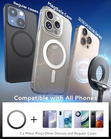 Car Phone Holder for Magsafe [78+LBS Hyper Suction & 4400gf Strongest Magnetic] 360°Adjustable Car Phone Mount Car Accessories Phone Holders for Your Car/ Gym/ Mirror for iPhone 17 Pro Max & Android - Image 7