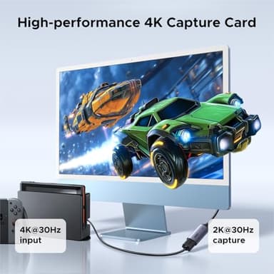 UGREEN 2K@30Hz Video Capture Card 4K Input HDMI to USB 3.0 A and USB C Capture, 1080P 60FPS with Low Latency Capture Card for Streaming Game Recording Compatible with Switch 2/Xbox/PS4/PS5/PC/Camera - Image 3