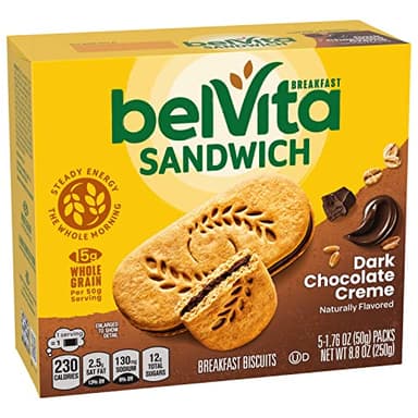 belVita Breakfast Bar Biscuit Sandwiches, Dark Chocolate Creme, 30 Total Packs, 6 Boxes (2 Biscuits Per Pack) - Image 14
