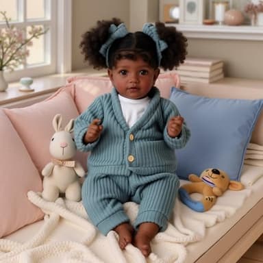 JIZHI Lifelike Reborn Baby Dolls Black Girl - 20 Inch Soft Feeling Realistic Newborn Baby Dolls Real Life Baby Dolls with Gift Box for Kids - Image 7