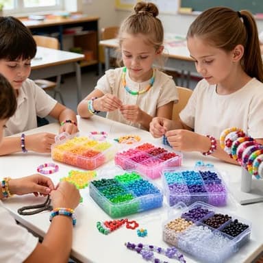 Simetufy 6000Pcs Pony Beads, 30 Colors 6x9MM Kandi Beads Bulk for Crafts Bracelet Making Hair Braiding Jewelry Key Chains DIY Valentine' s Day Romantic Gifts Christmas Gifts (Stack Box - Image 7