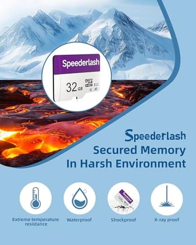 Speederlash Memory Card 32GB 5 Pack, Blank Digital Storage Media, Electronic Memories - Image 2