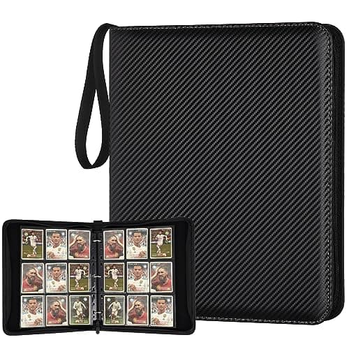 GERMUN 9 Pocket Card Binder, Premium Zip Trading Card Binder, 720 Double Sided Pocket PU Collection Binder, Collector Album, Card Folder for MTG, TCG, Sports Cards, (Black) - Image 1