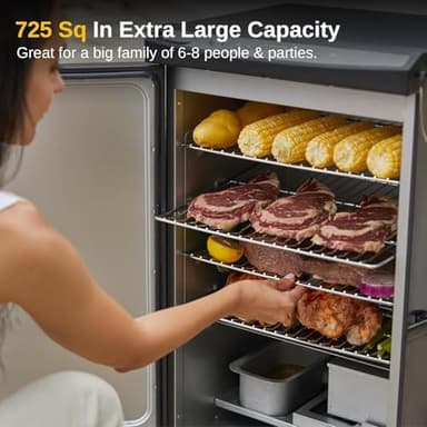 EAST OAK 30-inch Electric Smoker, Outdoor Smoker with Convenient Side Wood Chip Loader, 725 Sq Inches of Cooking, Digital Control and 4 Removable Racks for Outdoor Kitchen, BBQ, Backyard, Black - Image 5