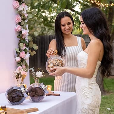 Glass Cookie Jars for Kitchen Counter (3 Pack) 75oz Food Storage Canisters with Airtight Lids + Marker & Labels, Coin & Penny Jar for Candy Buffet, Coffee, Laundry Detergent Holder - Image 7