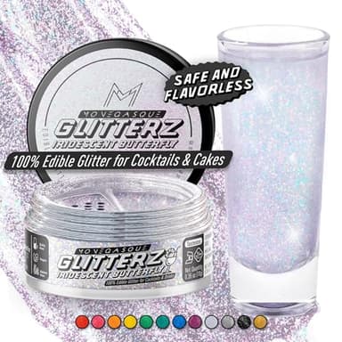 MONÉGASQUE Iridescent Edible Glitter for Drinks 10g – Halloween Edible Glitter for Cakes & Cocktails - Cocktail & Drink Shimmer Powder - Food Decorating Sprinkles, Cupcakes, & Cake Decorations Spray - Image 1