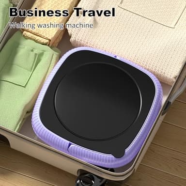 Portable Small Washing machine,13L Capacity Foldable Mini Washer,Ideal for Baby Clothes, Underwear & Small Items. Perfect for Apartments, Dorms, RVs & Travel (Purple) - Image 7