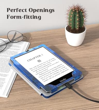 MoKo Case for 7"/6.8" Kindle Paperwhite(12th/11th Gen-2024/2021) and Kindle Paperwhite Signature Edition,Slim PU Shell Cover Case with Auto-Wake/Sleep for Kindle Paperwhite 2024, Blue Starry Sky - Image 8