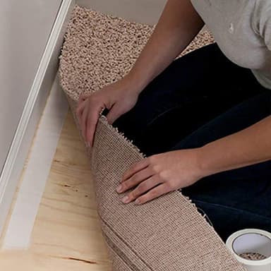 Duck Brand 286373 Indoor/Outdoor Carpet Tape, 1.41-Inch x 42 Feet White, Pack of 6. - Image 5