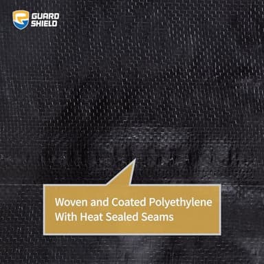 GUARD SHIELD Black Silver Tarp Waterproof 20x25 Feet Rain Cover for Outdoor Lightweight Weatherproof Tarps 8mil - Image 6