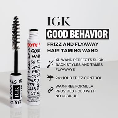 IGK Good Behavior Frizz & Flyaway Hair Taming Wand – Lightweight Gel Control Stick for Smooth, Sleek Hair, Anti-Frizz Styling, 0.24 oz - Image 2