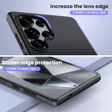 Nillkin Samsung Galaxy S25 Ultra MagSafe Case, Military-Grade Protection, Slim Soft Bumper Protective Cover with Magnetic Mount, Shockproof Protective, TPU+PC Phone Case Black - Image 3