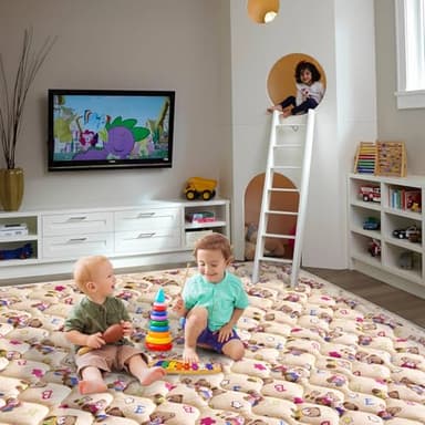 Baby Play Mat - 79" X 71",Premium Thicker Foam One-Piece Crawling Mat, Machine Washable, Extra Large Anti-Slip Activity Playmat for Babies, Toddlers & Infants - Image 5